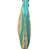 Gucci GG Vintage Canvas Turquoise Trim Hobo Bag