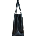 Gucci Vintage Black Leather Shoulder Tote