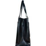 Gucci Vintage Black Leather Shoulder Tote