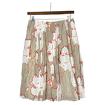 Chanel Vintage Floral Pleaded Skirt