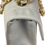 Chanel White Lambskin Diana Bijoux Flap 1992