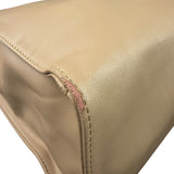 Telfar Cream Leather Medium Shopping Tote Bag