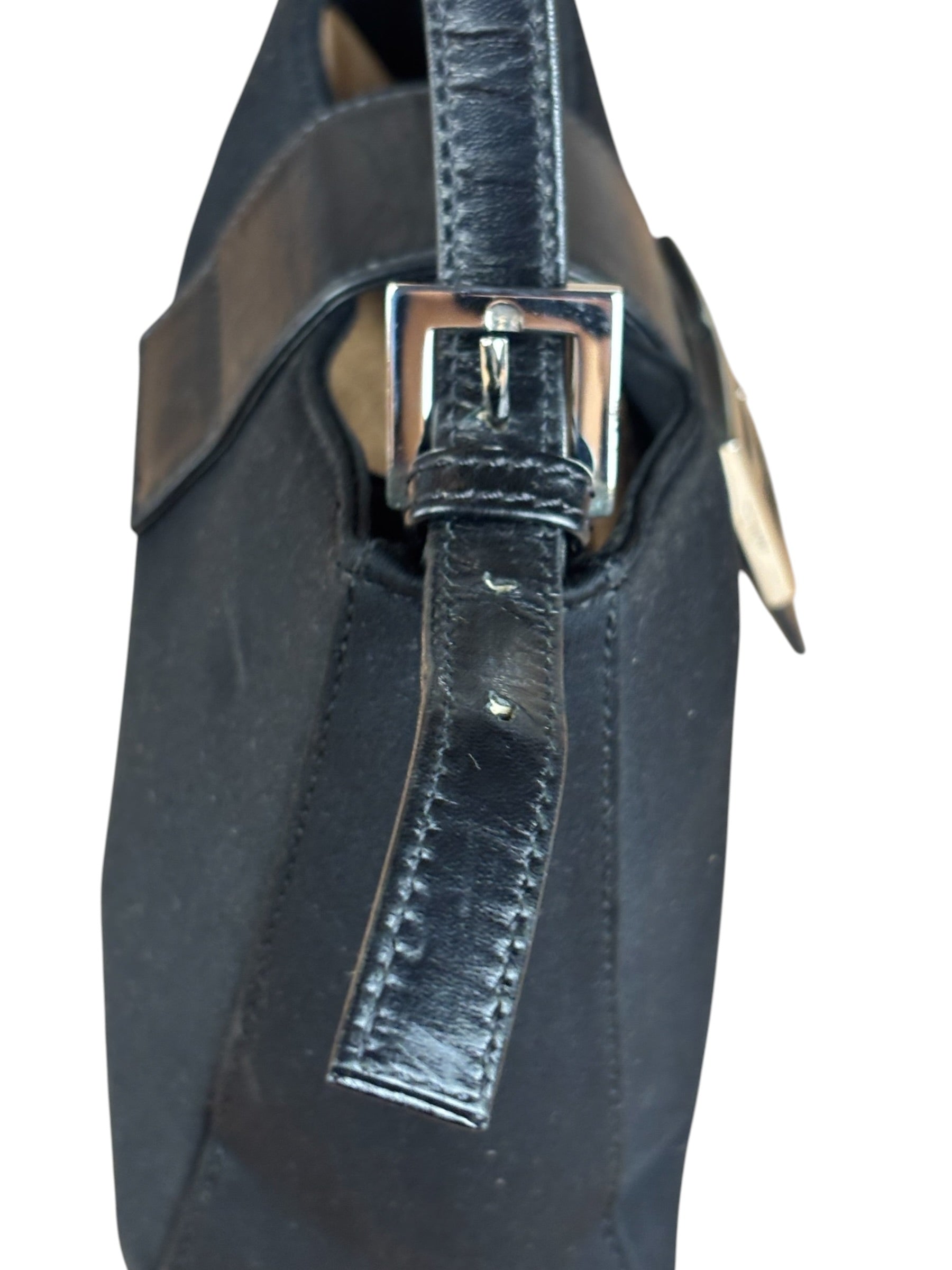 Fendi Black Neoprene Baguette