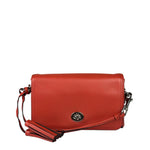 Coach Coral Red Leather Legacy Penny Shoulder Bag
