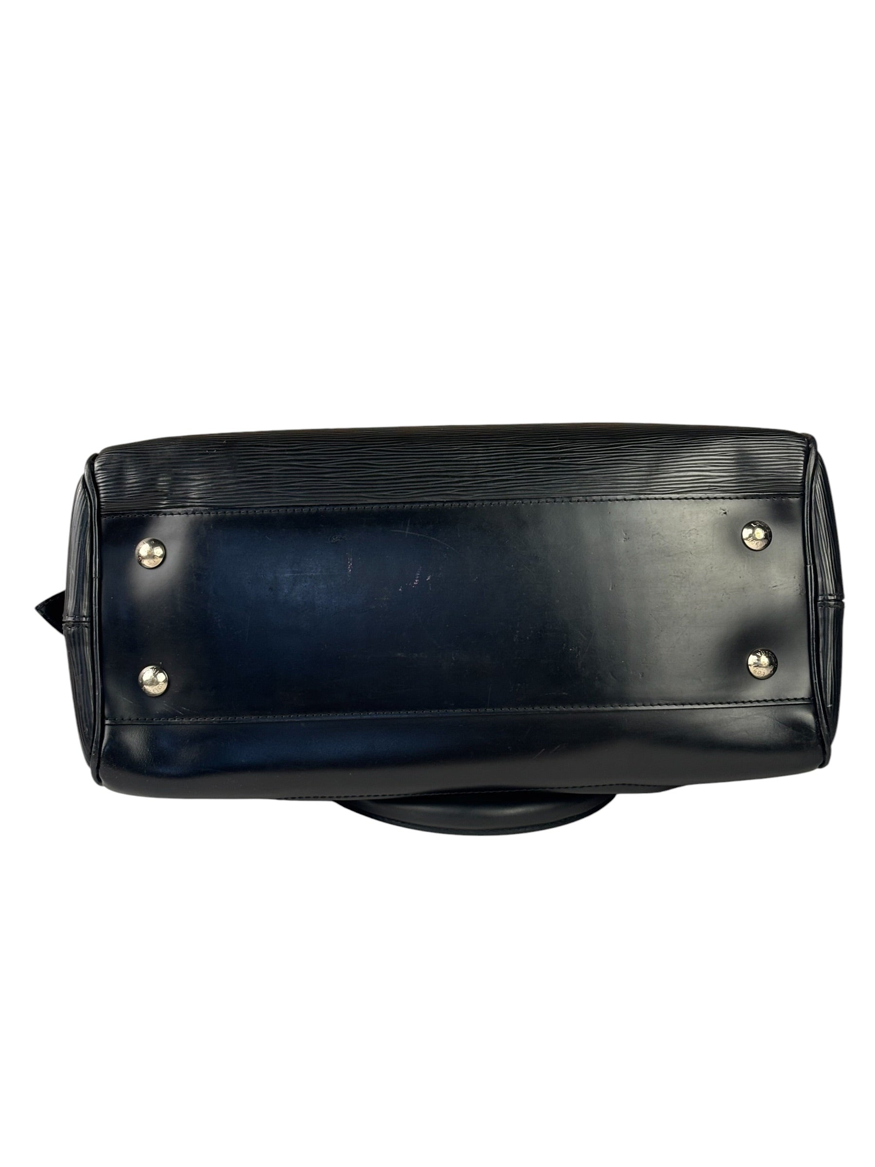 Louis Vuitton Black Epi Leather Montaigne Bowling Handbag