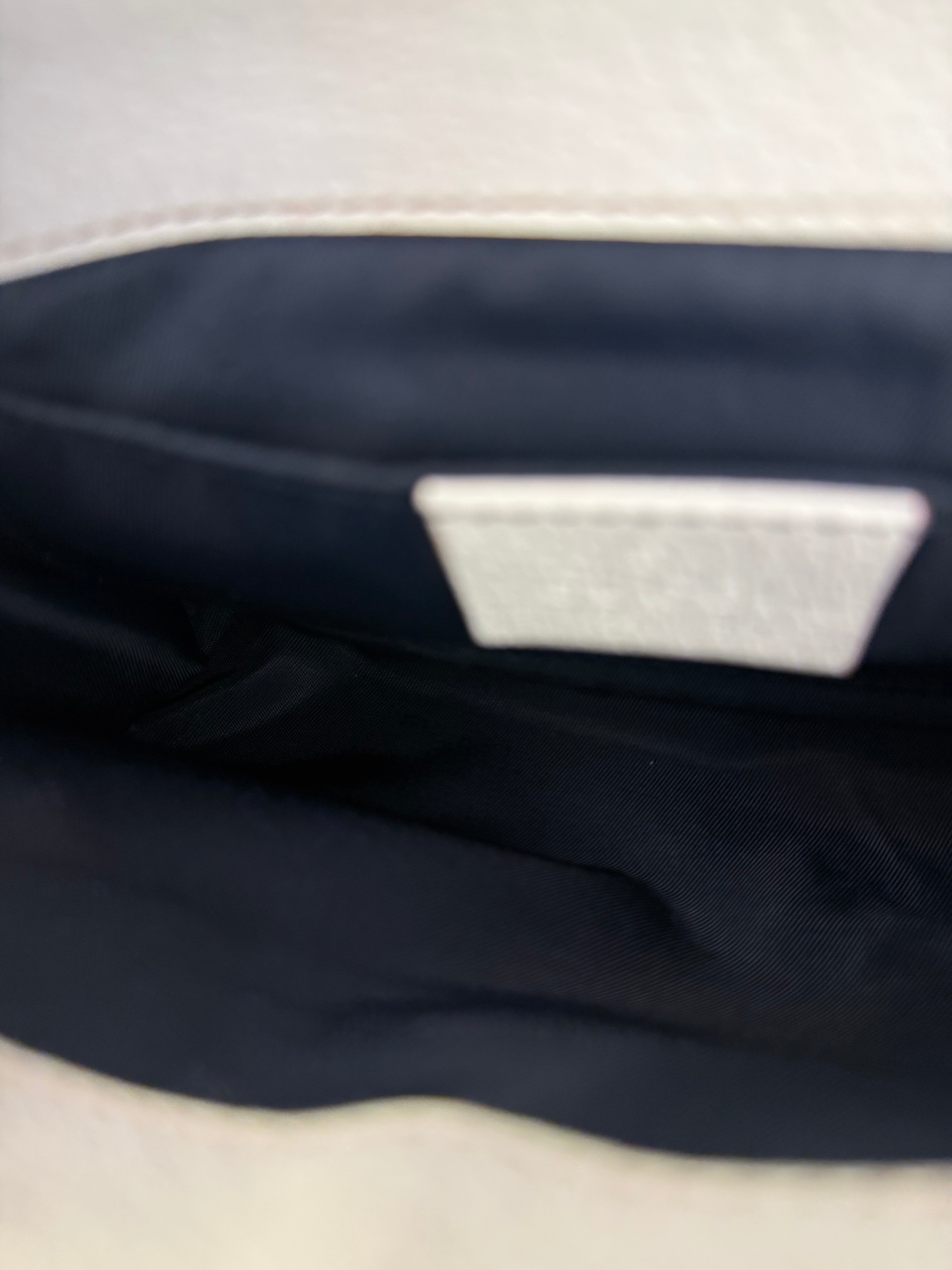 Gucci GG White Coated Canvas Sherry Line Belt Bag