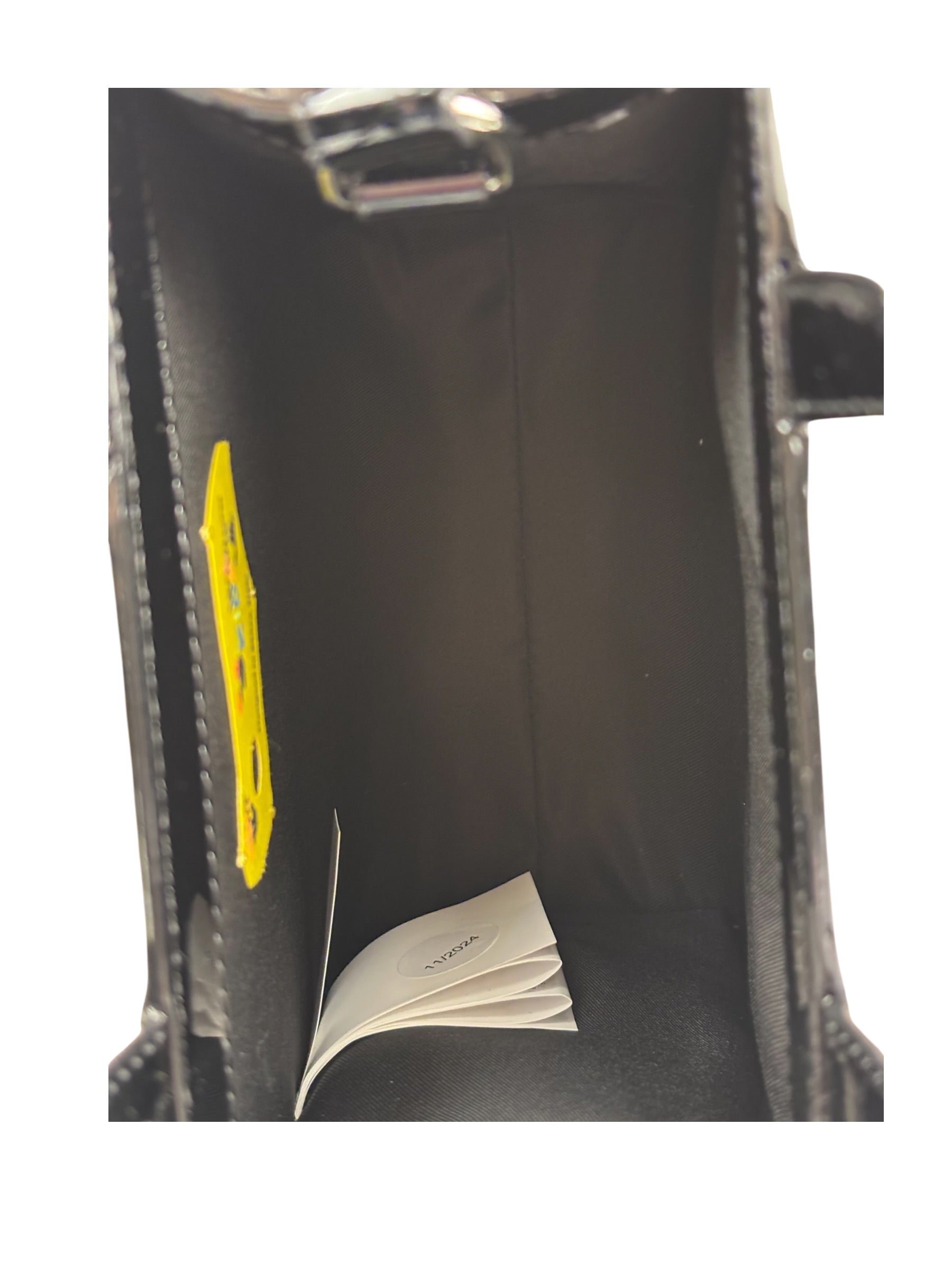 Off-White Black Patent Leather Kids Butterfly Bookish Two-Way Bag