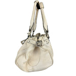 Chloé White Leather Paddington Handbag (Repainted)