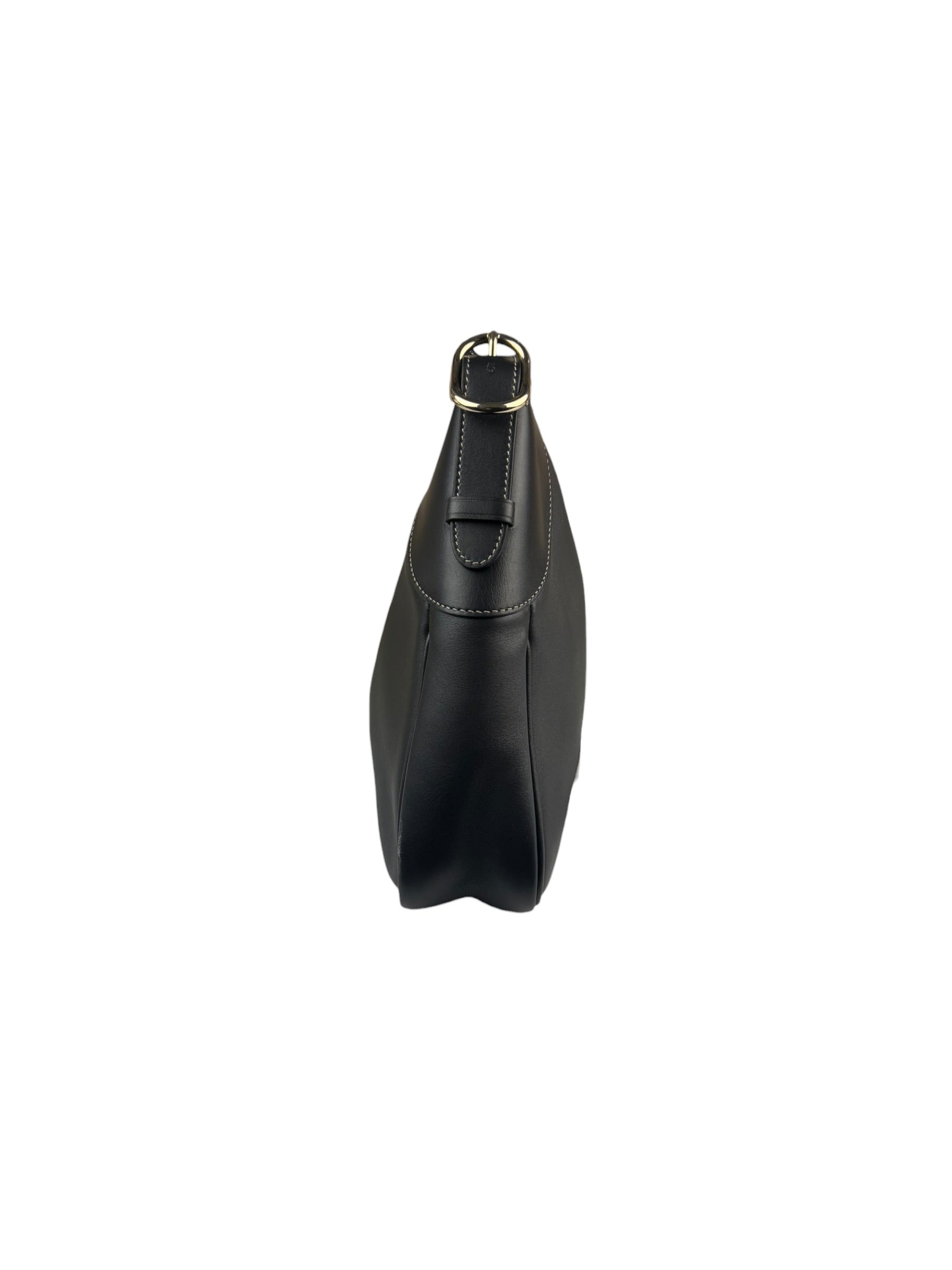 Gucci Black Leather GG Emblem Hobo Bag