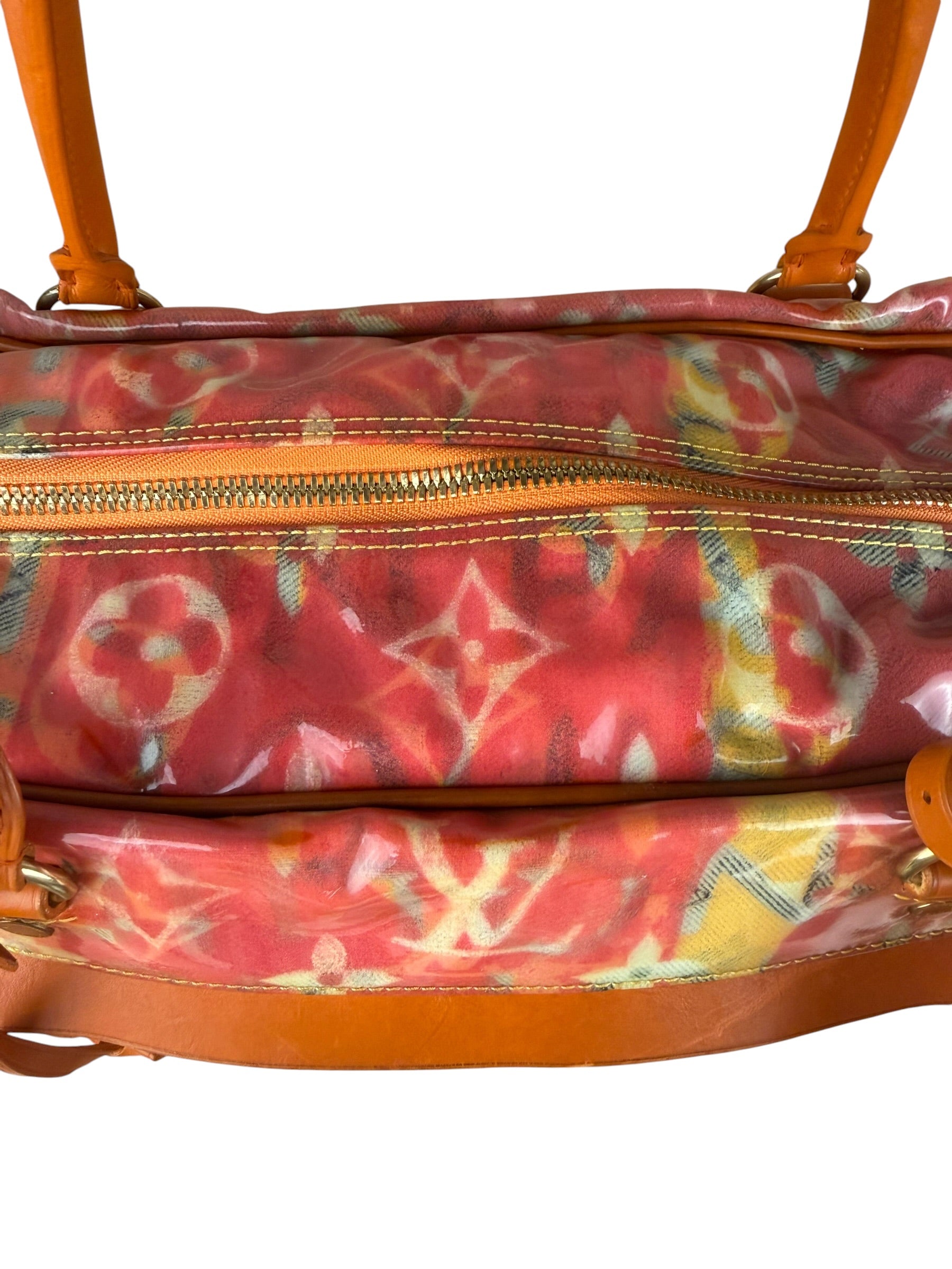 Louis Vuitton Richard Prince Orange Vinyl Canvas Monogram Hand Bag PM
