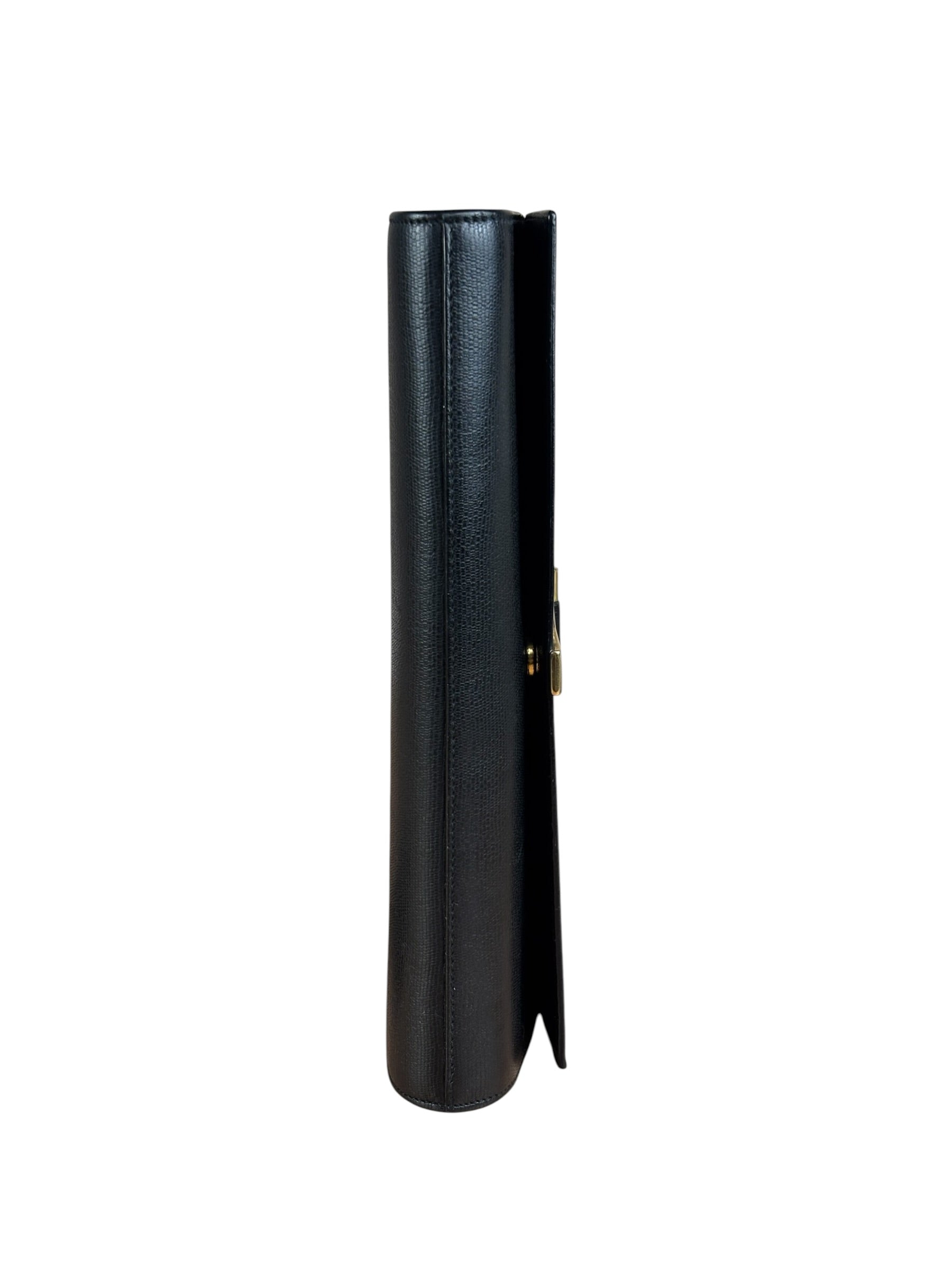 Yves Saint Laurent Black Leather Chyc Y Clutch Replacement Chain