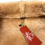 Vintage Leather Fur Lined Long Coat