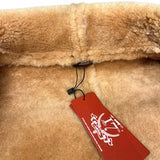 Vintage Leather Fur Lined Long Coat