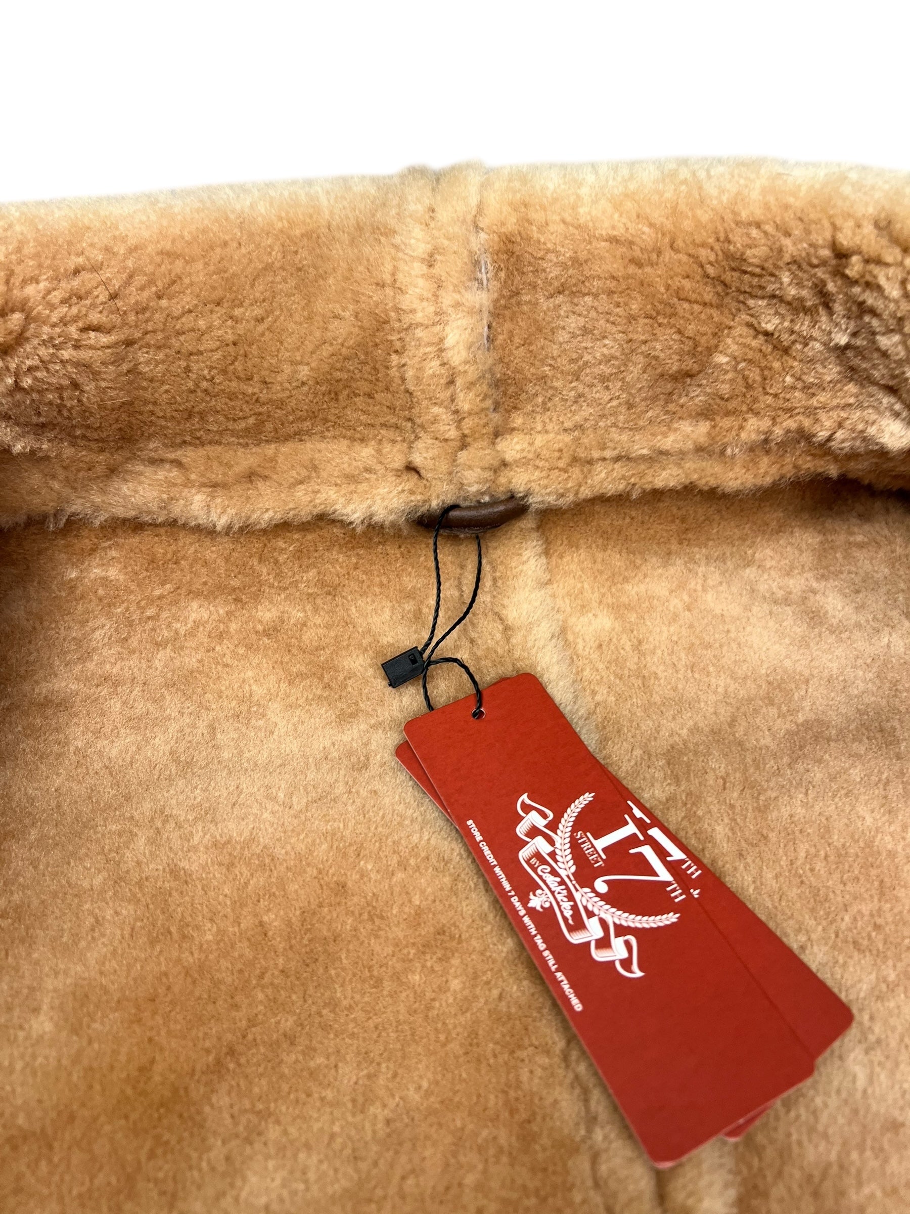 Vintage Leather Fur Lined Long Coat