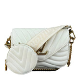 Louis Vuitton White Leather New Wave Multi Crossbody Pochette