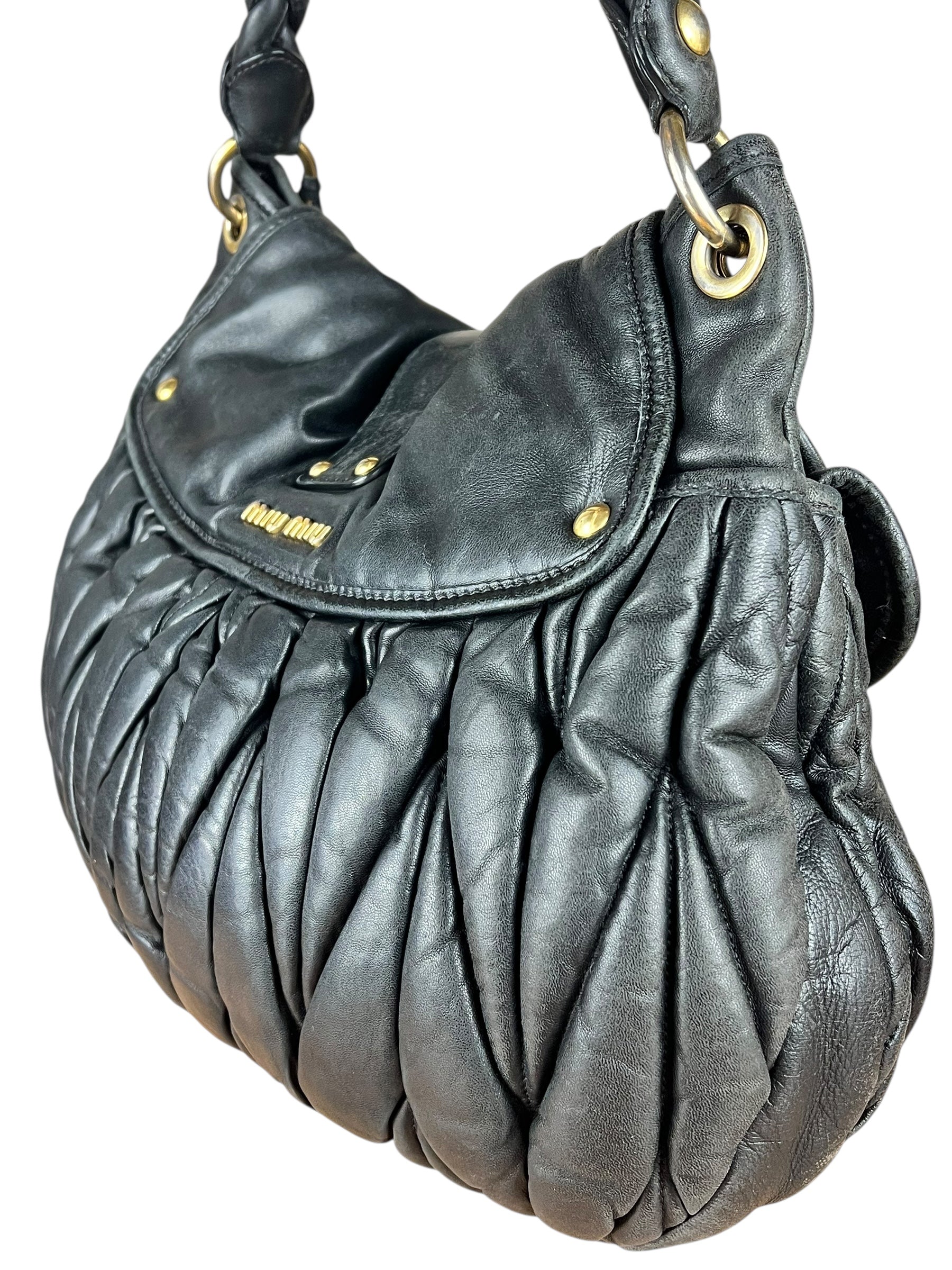 Miu Miu Vintage Calfskin Soho Shoulder Bag