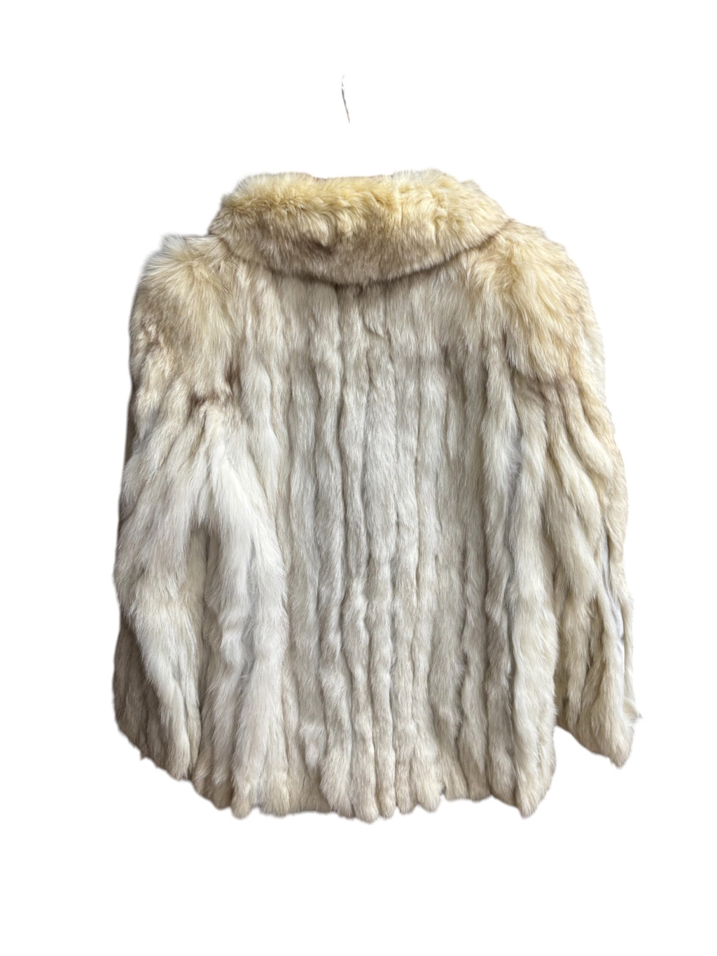 Vintage Saga White Fox Striped Fur Coat