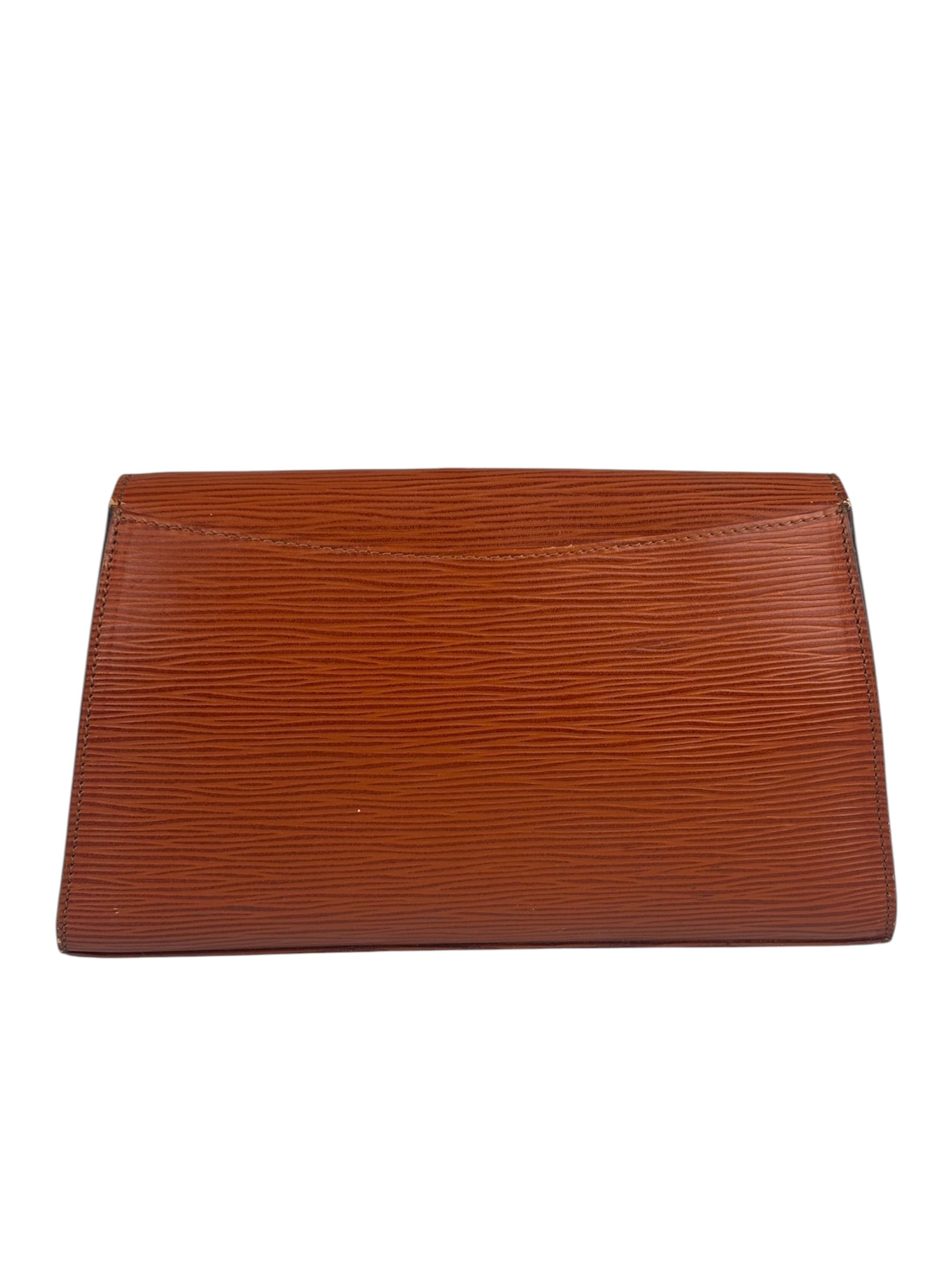 Louis Vuitton Vintage Art Deco Brown Epi Clutch