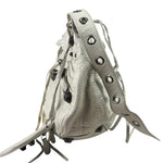 Balenciaga White Lambskin Le Cagole Shoulder Bag