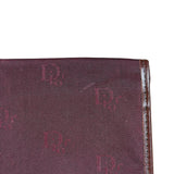 Christian Dior Vintage Canvas Maroon Long Wallet