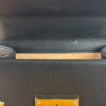 Gucci Small Pearl Studded Leather Padlock Crossbody Black