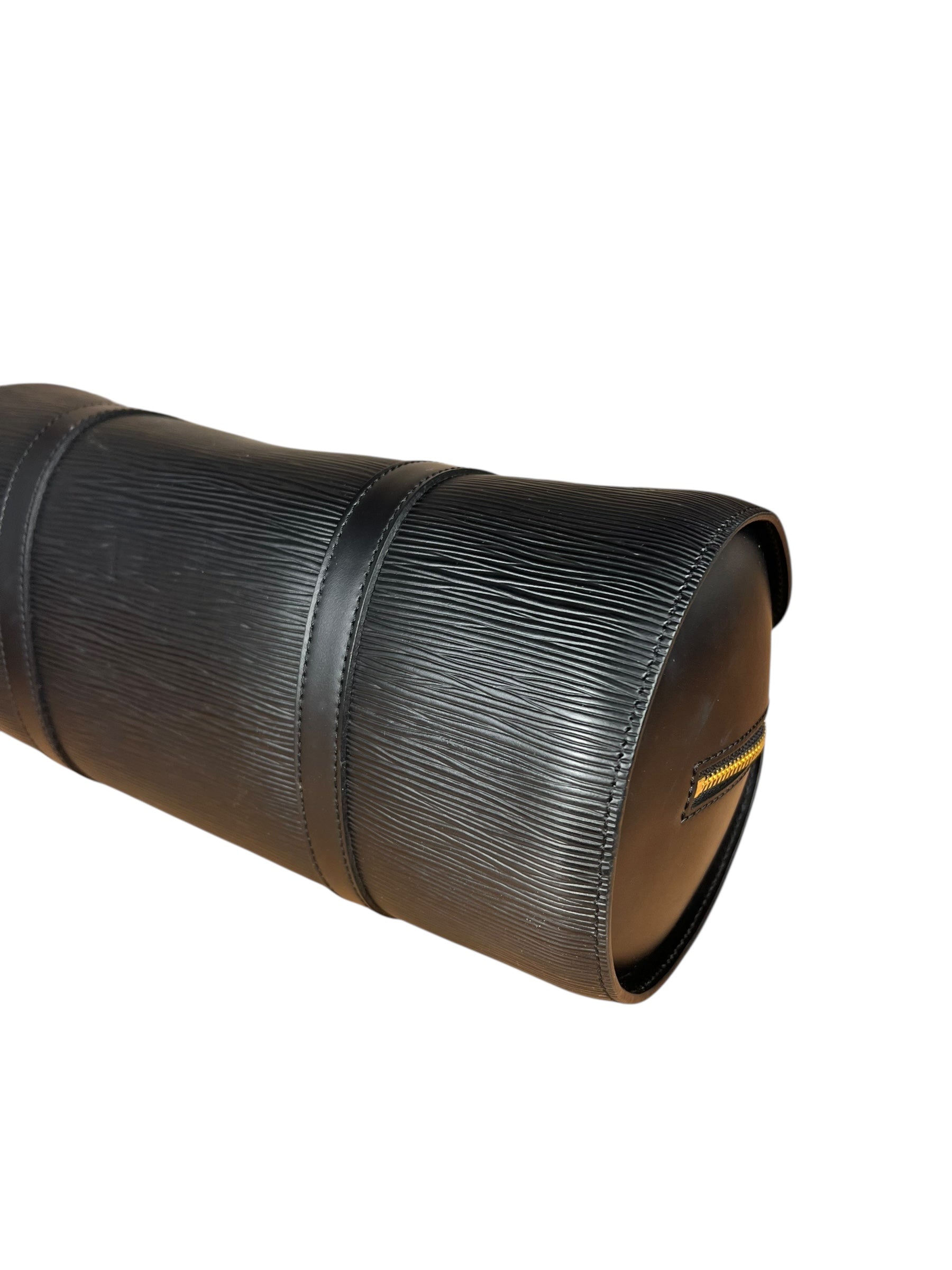 Louis Vuitton Noir Epi Soufflot Handbag