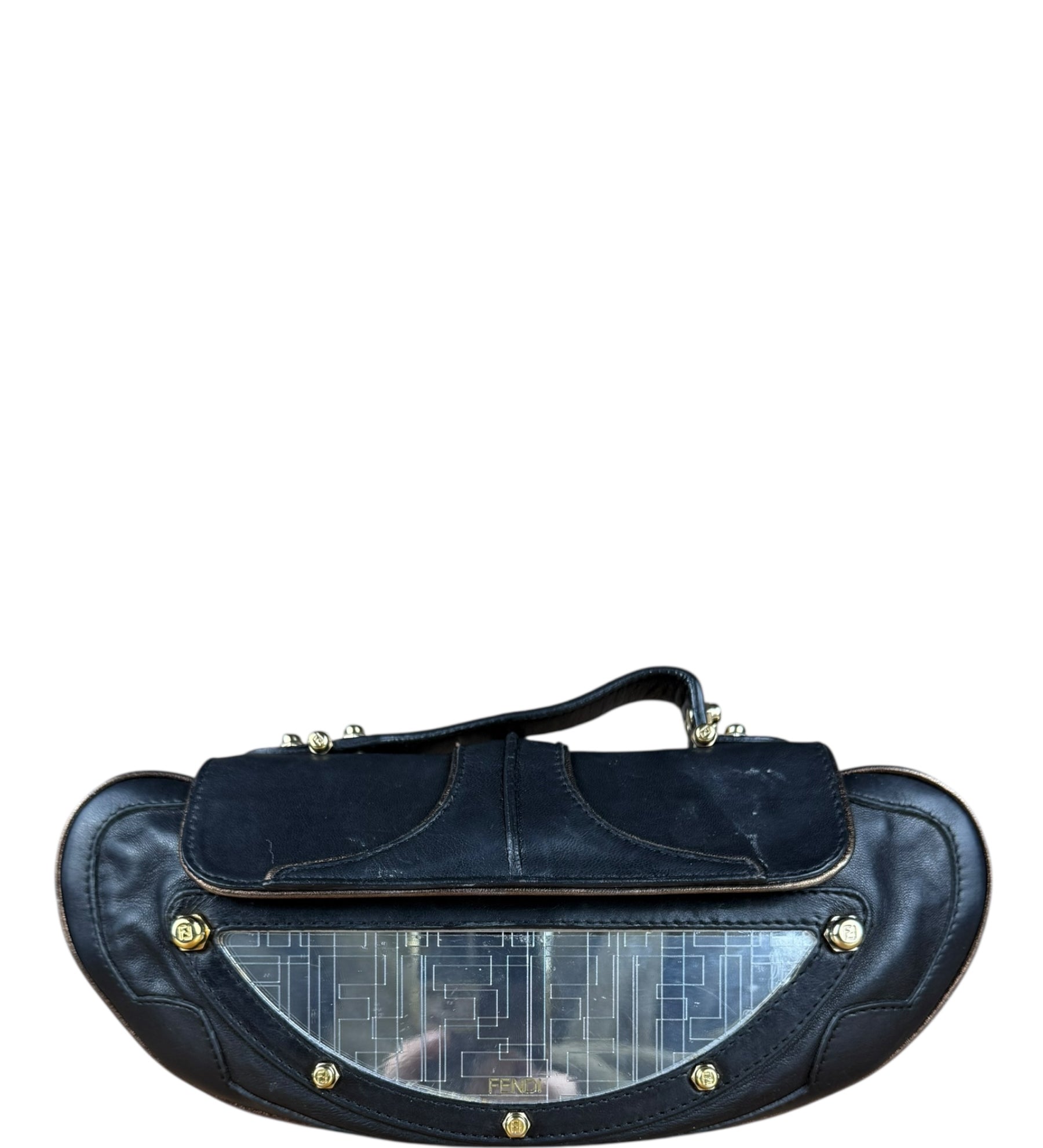 Fendi Zucca Vanity Mirror Shoulder Bag