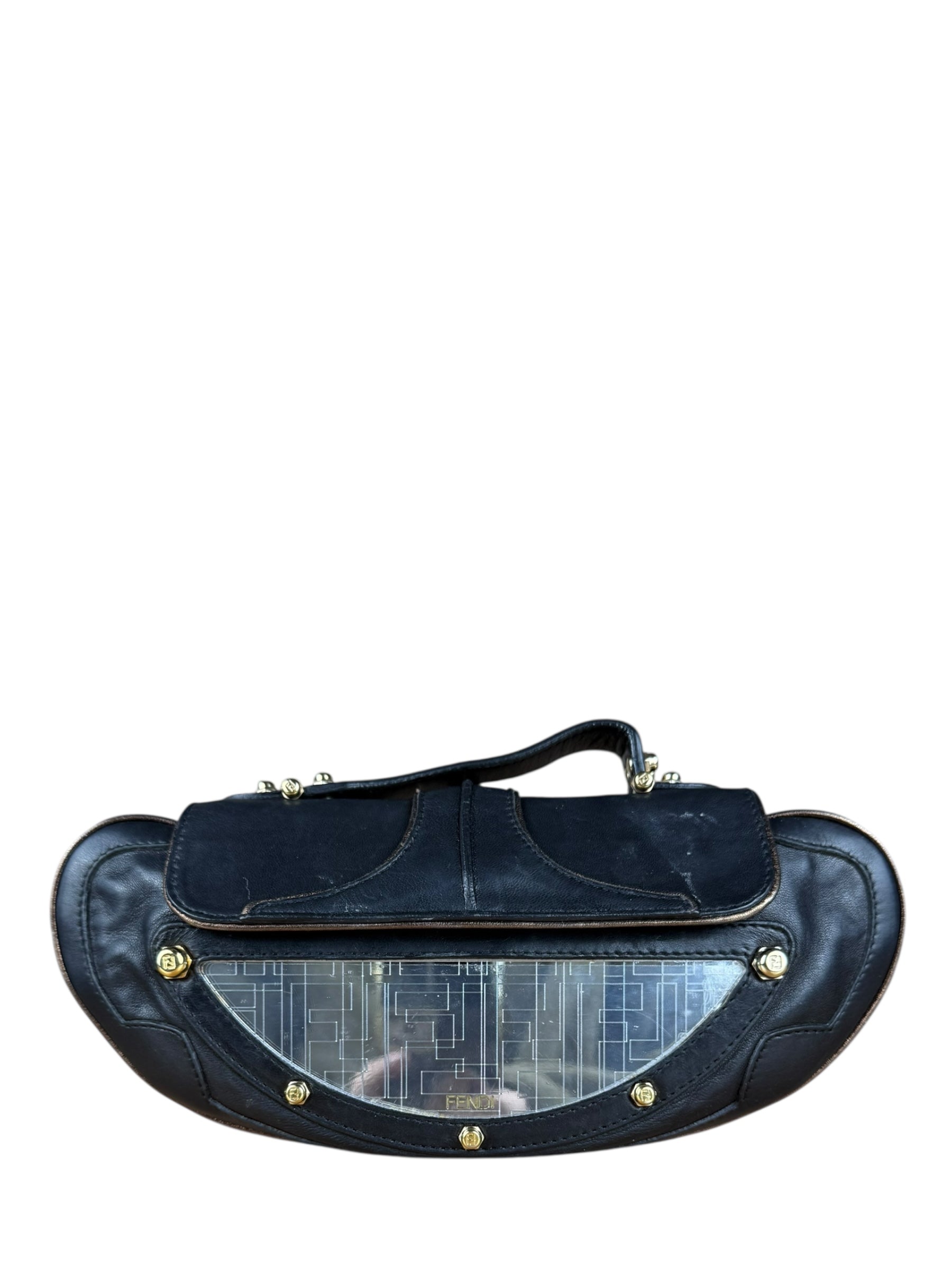 Fendi Zucca Vanity Mirror Shoulder Bag