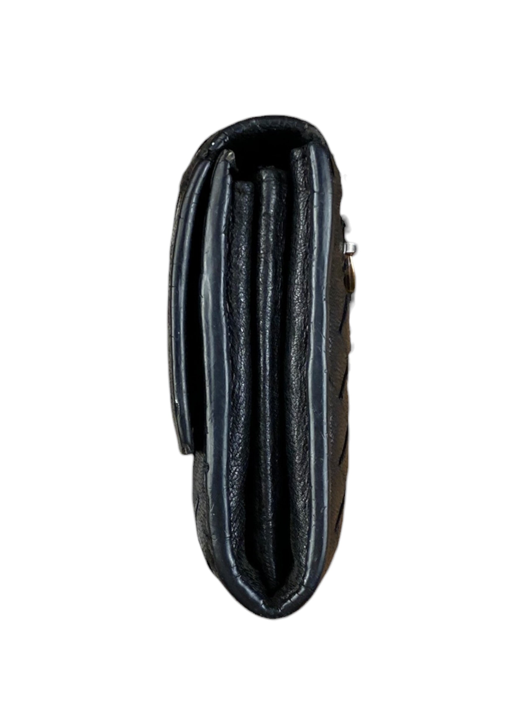 Bottega Veneta Woven Long Wallet Black