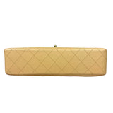 Chanel Beige Quilted Leather Two-Toned Double Flap Bag '94-'96