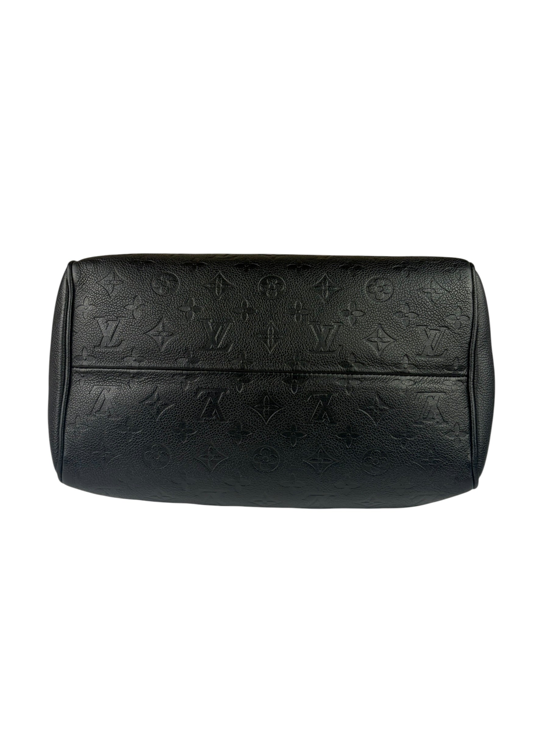 Louis Vuitton Black Monogram Bandouliere NM Empreinte Noir Speedy 30