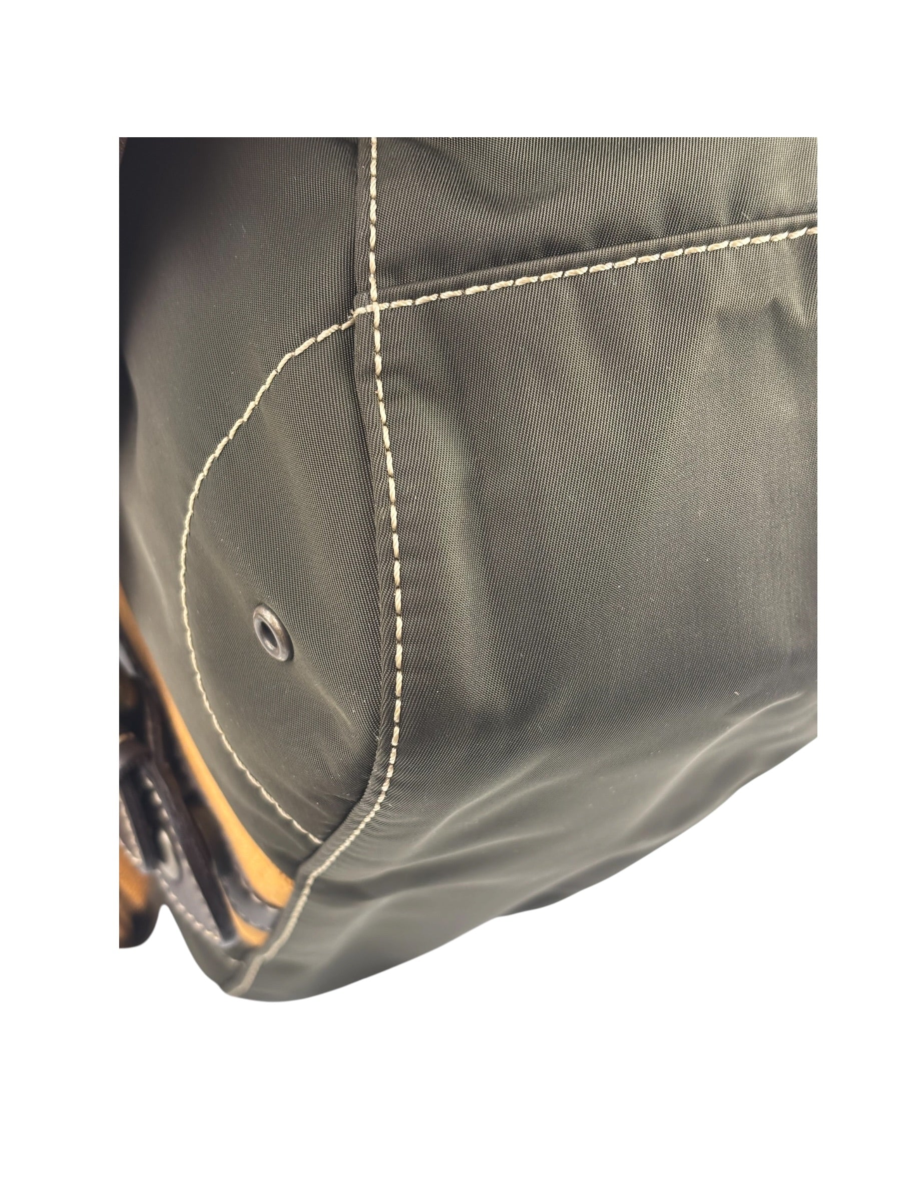 Burberry Vintage Green Nylon Crossbody Bag