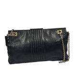 Fendi Black Leather Maxi Baguette