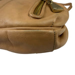 Chloe Orange Beige Calfskin See By Chloe Cherry Drawstring Saddle Crossbody Bag
