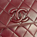 Chanel Vintage Burgundy Quilted Leather CC Camera Bag