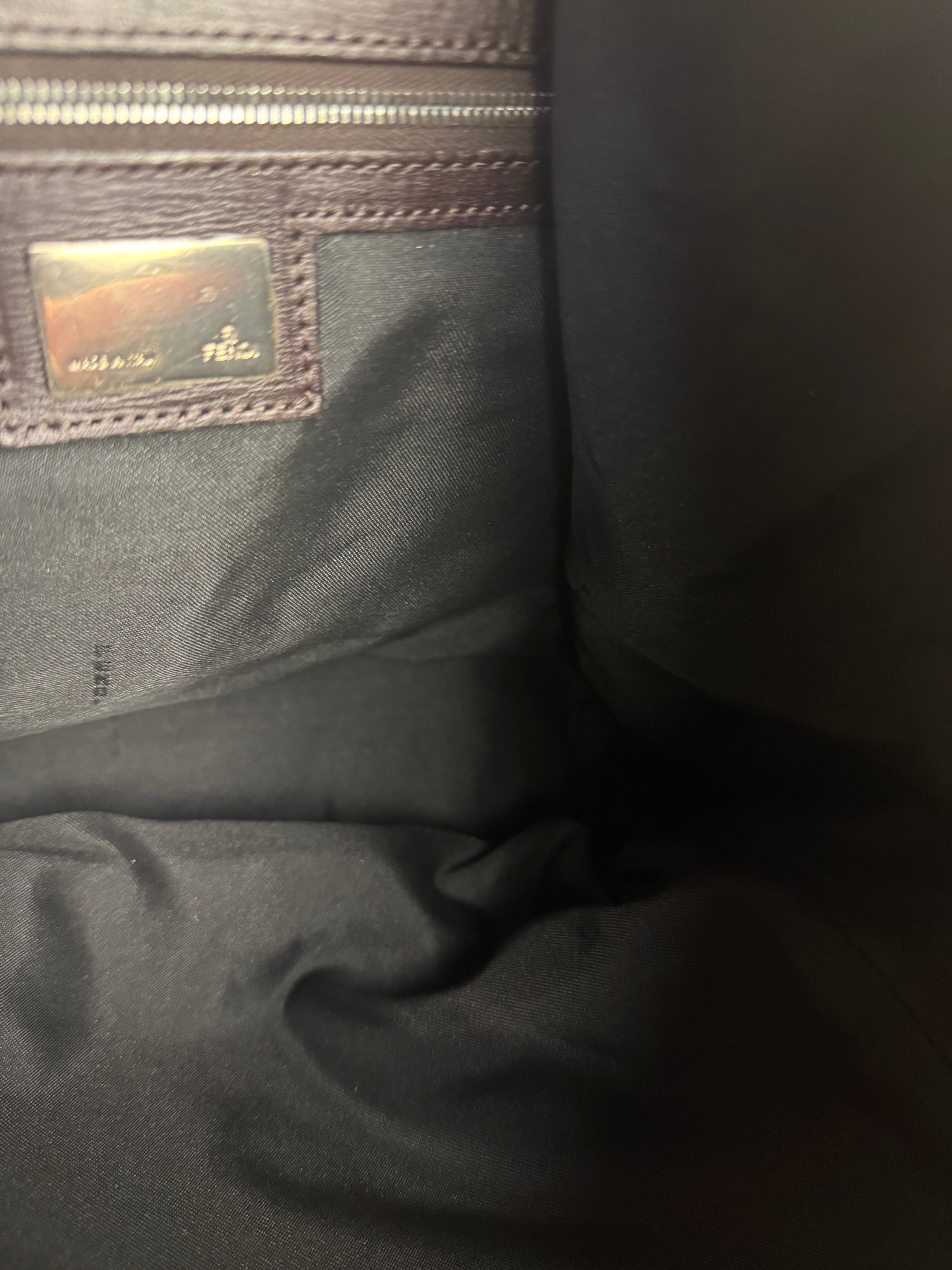 Fendi Vintage Tiger Print Canvas Bowler Bag
