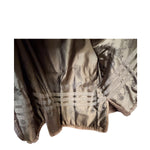 Emba Vintage Brown Leather Trim Mink Fur Coat