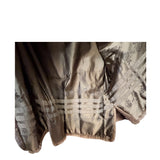 Emba Vintage Brown Leather Trim Mink Fur Coat