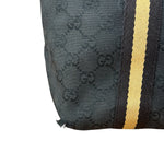 Gucci GG Vintage Black Canvas Shoulder Tote