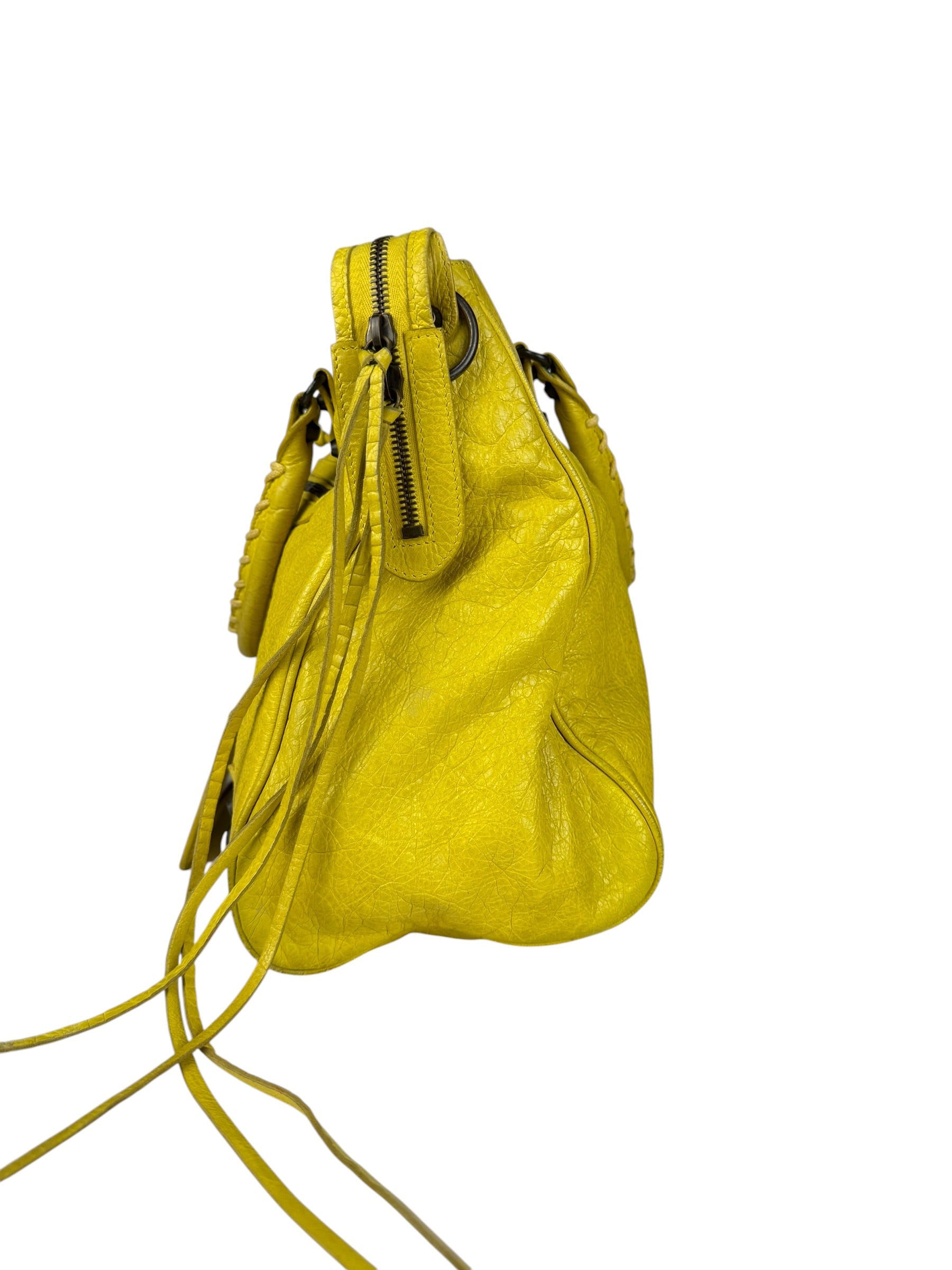 Balenciaga Yellow Leather Classic City Bag