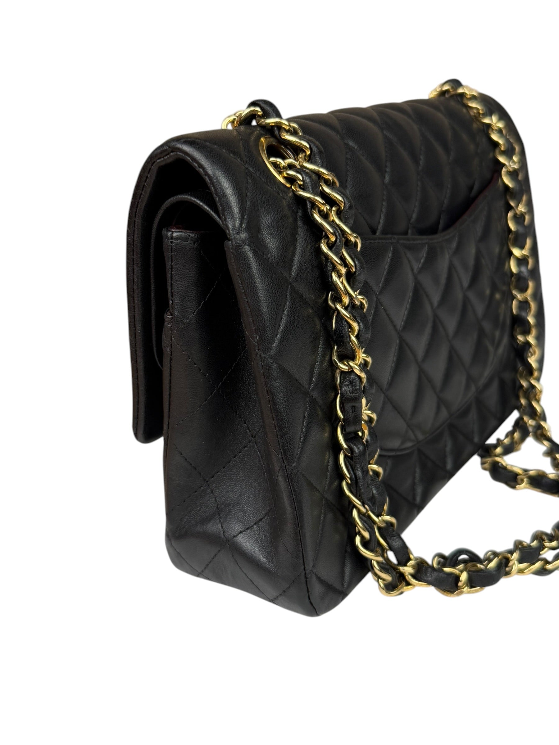 Chanel Black Quilted Leather Classic Medium Double Flap Bag 2014