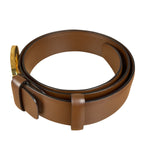 Celine Brown Leather Gold Buckle Belt
