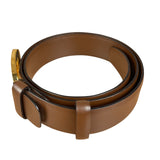 Celine Brown Leather Gold Buckle Belt