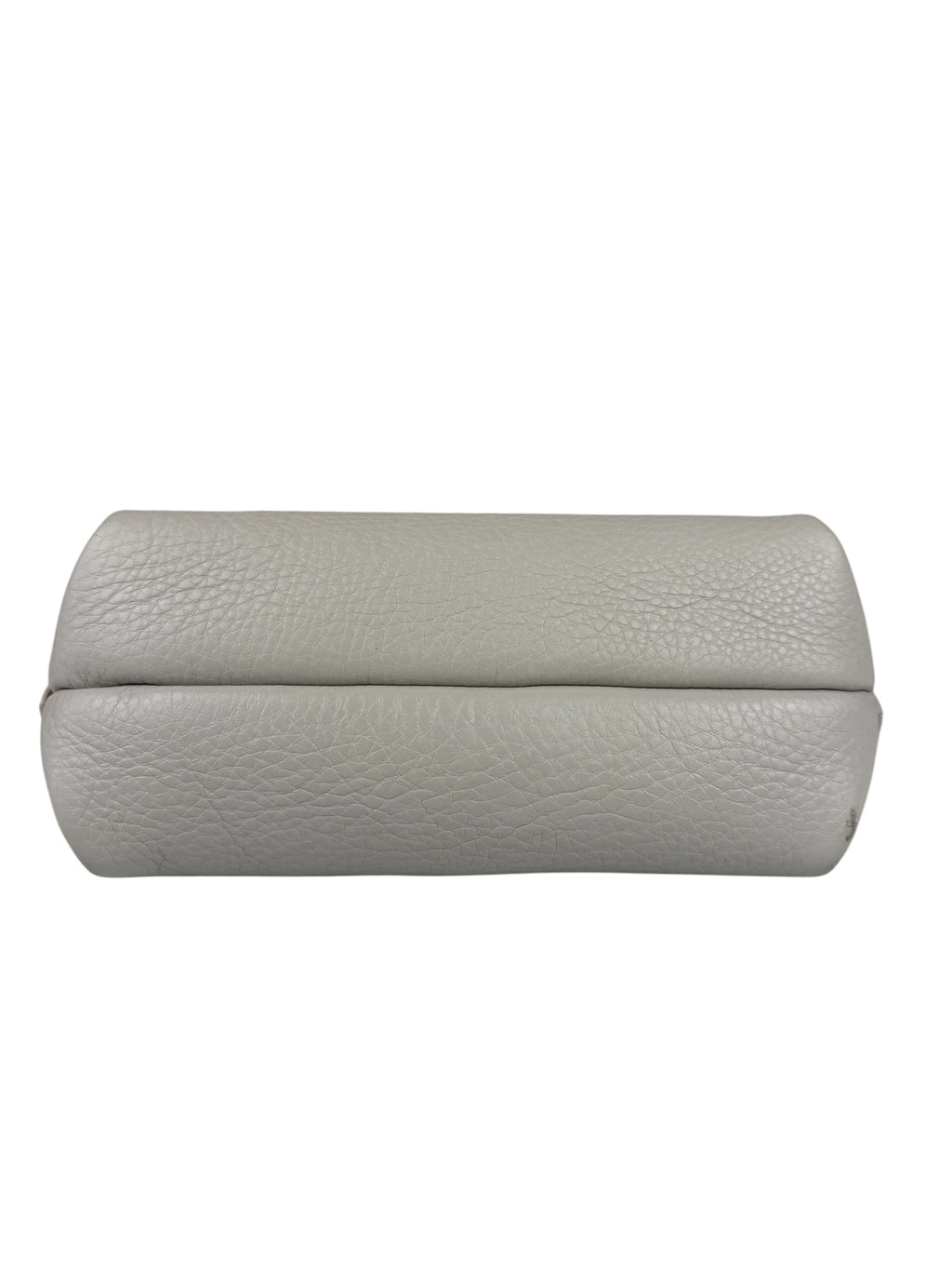 Brunello Cucinelli Ivory Grained Leather Shoulder Bag