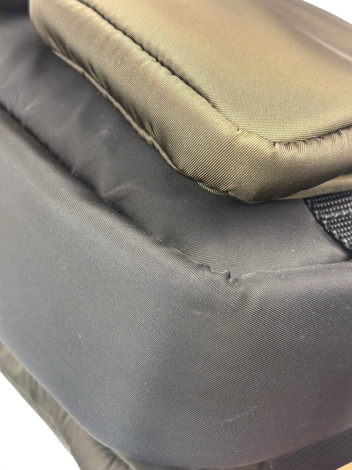 Prada Green/Black Tessuto Nylon Multi-Pocket Vanity Bag