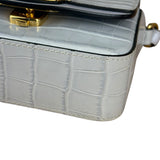 Chloé Mini Grey Croc Embossed C 2Way Bag