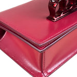 Alexander McQueen Red Leather Mini Jeweled Knuckle Shoulder Bag
