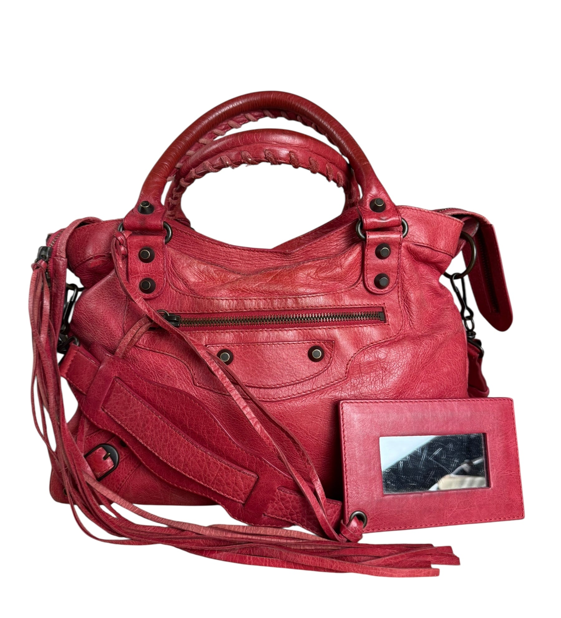 Balenciaga Red Le City Bag S