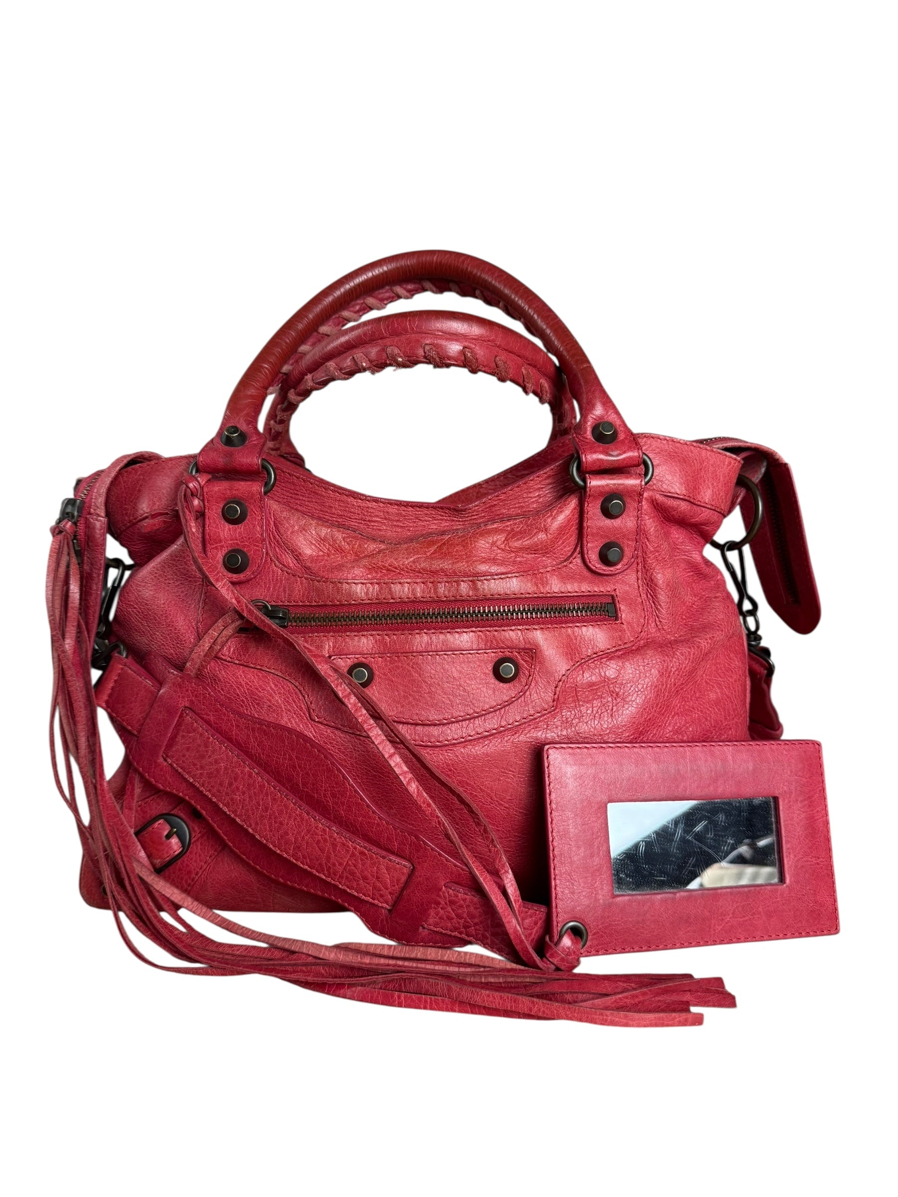 Balenciaga Red Le City Bag S