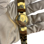 Gucci Vintage Gold-Plated Black Dial Roman Bezel Watch